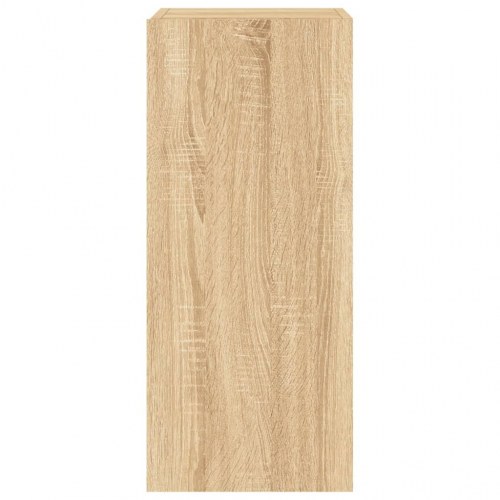 Væghængt tv-bord med LED-lys 30,5 x 35 x 70 cm - sonoma-eg