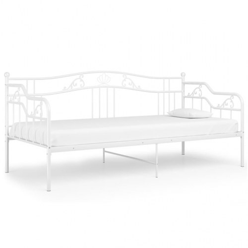 Sovesofa sengestel 90 x 200 cm i hvidt metal