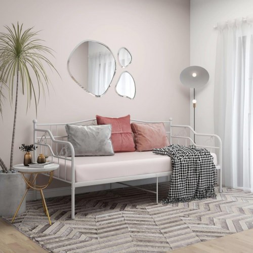 Sovesofa sengestel 90 x 200 cm i hvidt metal