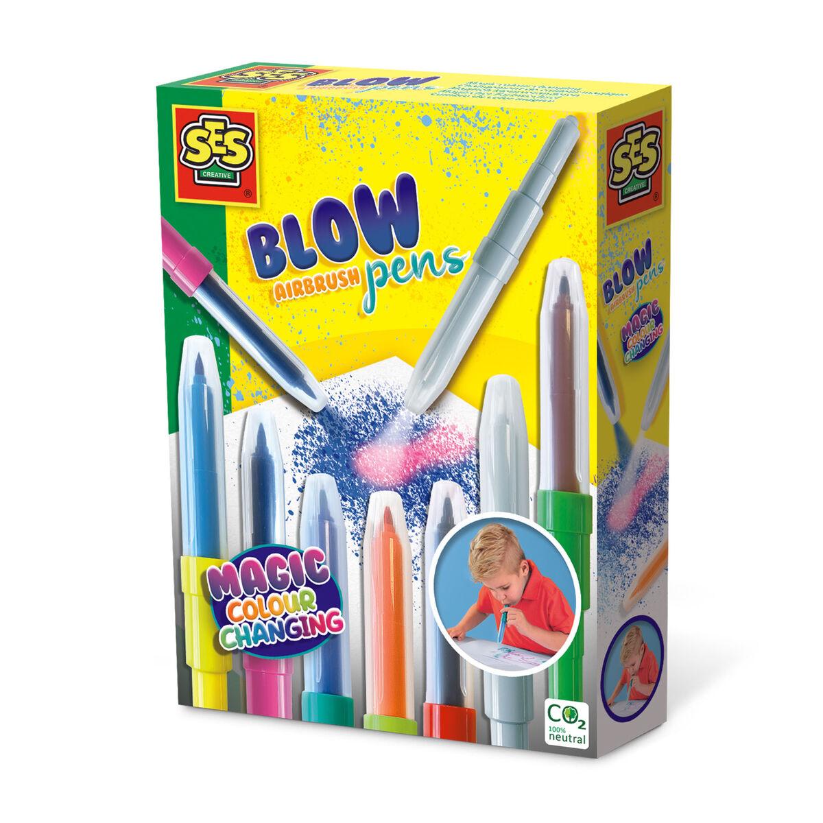 Tuschpenne airbrush - SES Creative Blow Airbrush Pens sæt
