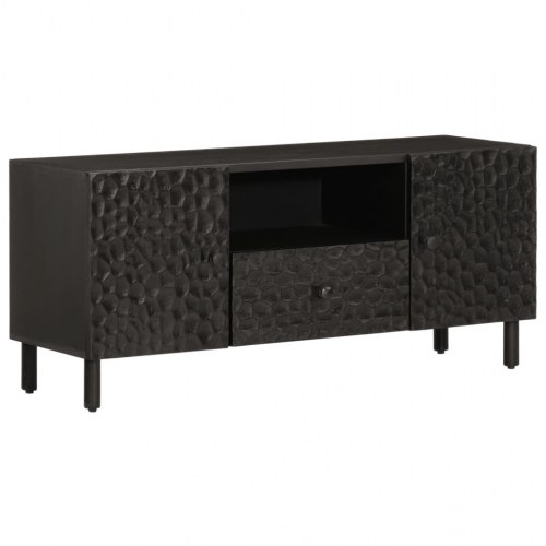 Tv-bord 105x33x46 cm massivt mangotræ sort
