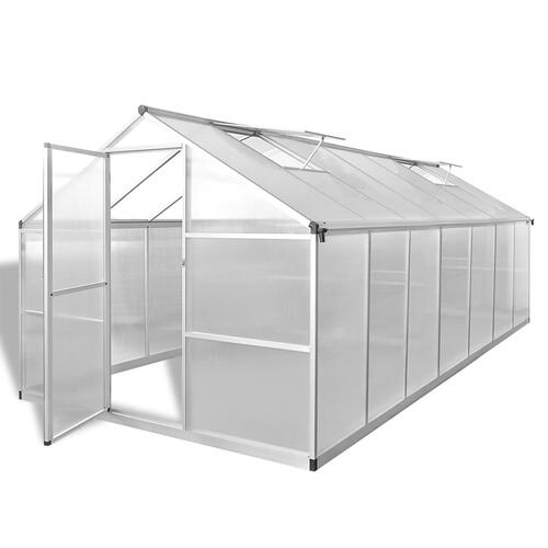 Drivhus 10,53 m² forstærket aluminium