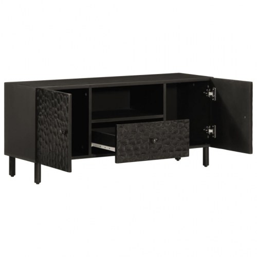 Tv-bord 105x33x46 cm massivt mangotræ sort