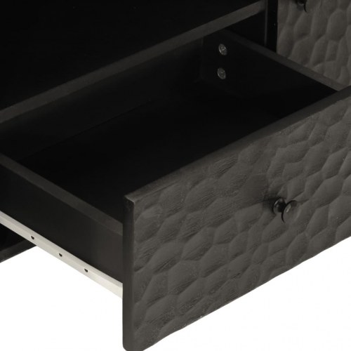 Tv-bord 105x33x46 cm massivt mangotræ sort