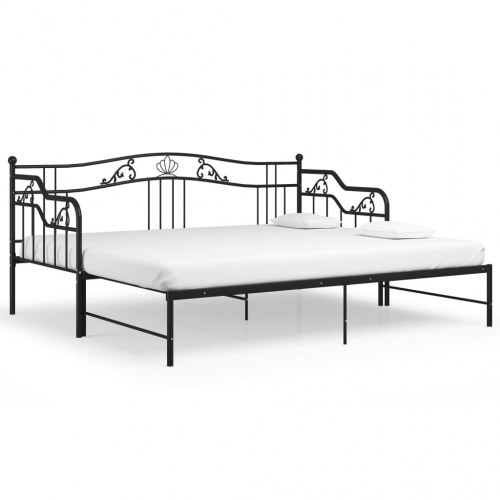 Sengestel til udtræksseng 90 x 200 cm - sort