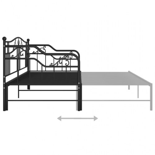 Sengestel til udtræksseng 90 x 200 cm - sort
