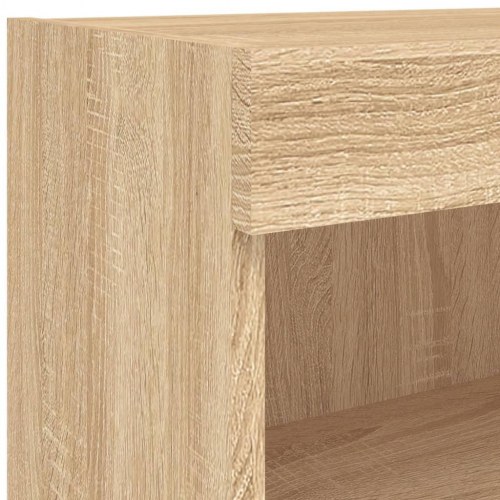 TV-borde med LED-lys 2 stk. 80 x 30 x 30 cm - sonoma-eg