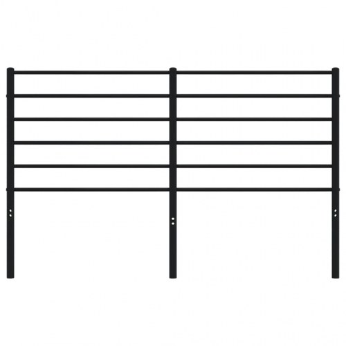 Sengegavl 160 cm metal sort