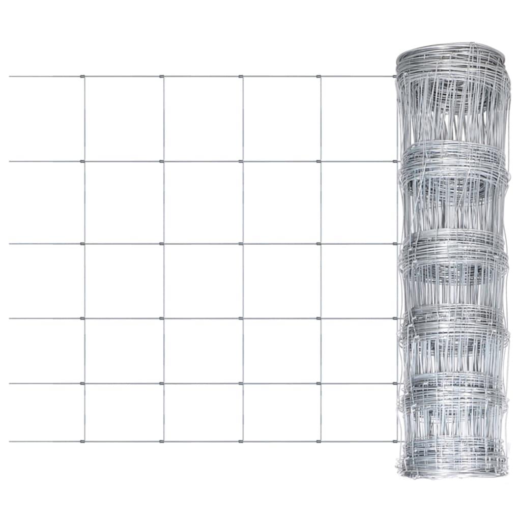 Havehegn 50x0,8 m galvaniseret stål sølvfarvet