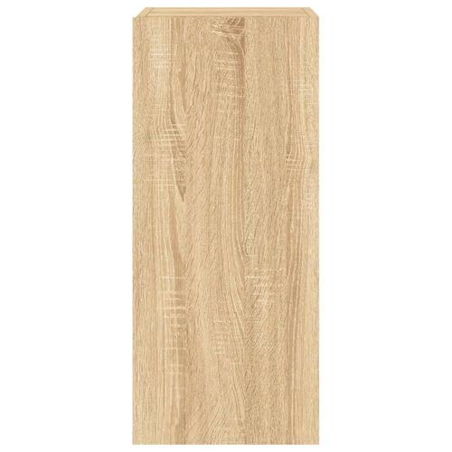 Væghængte tv-borde 2 stk. med LED-lys 30,5x35x70 cm sonoma-eg