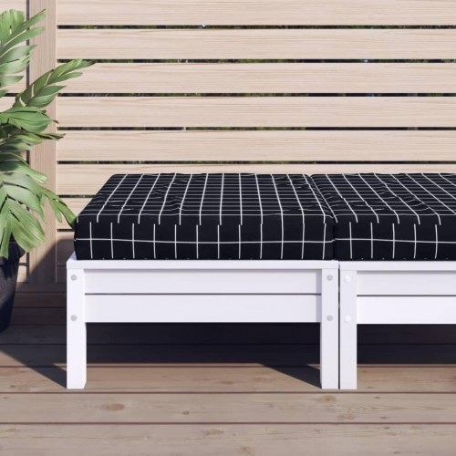 Pallehynde 60 × 60 × 8 cm i oxfordstof - ternet sort