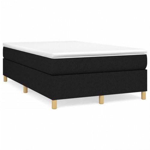 Boxspring sengeramme i stof - sort, 120x200 cm