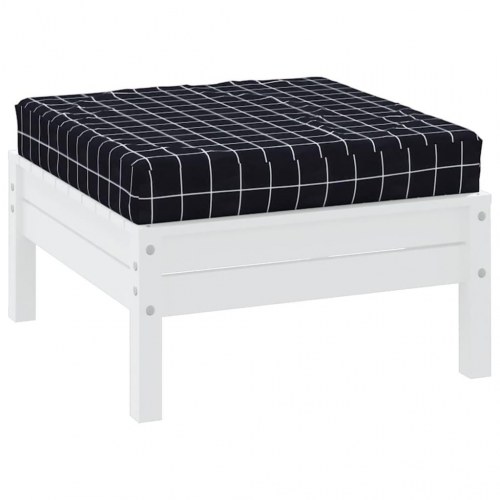 Pallehynde 60 × 60 × 8 cm i oxfordstof - ternet sort