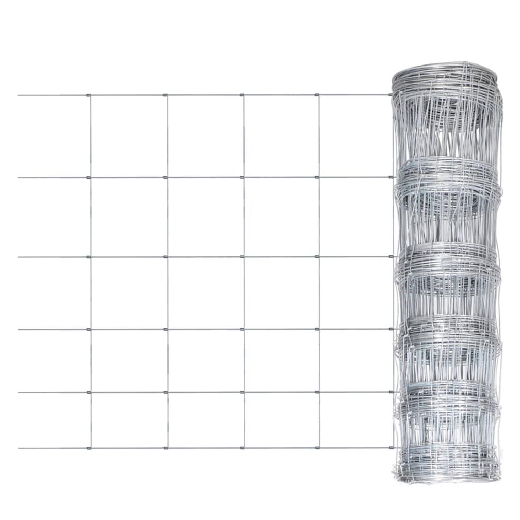 Havehegn 50x1,5 m galvaniseret stål sølvfarvet