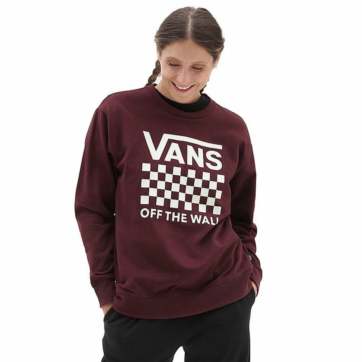 Vans Lock Box Crew-b Sweatshirt Til Kvinder Rødbrun S