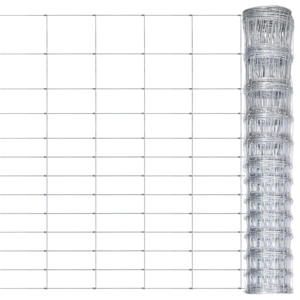 Havehegn 50x1,5 m galvaniseret stål sølvfarvet