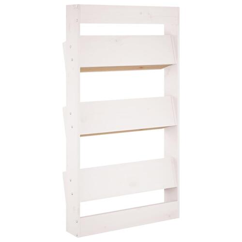 Plantevæg 60x18,5x110 cm 3 niveauer massivt fyrretræ hvid