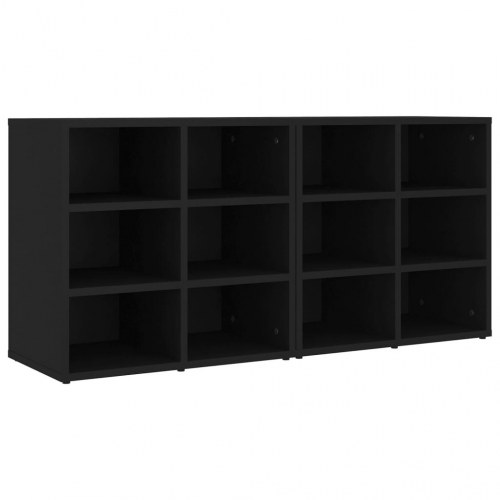 Skoreoler - 2 stk. væg- eller gulvmontering, 52,5×30×50 cm, sort