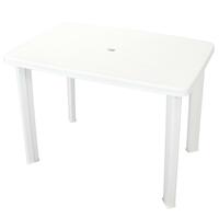 Havebord 101 x 68 x 72 cm plastik hvid