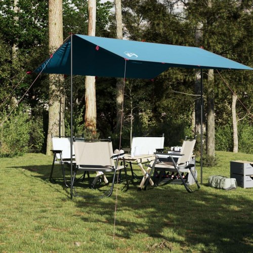 Tarp 300 × 294 cm - vandafvisende campingpresenning, blå