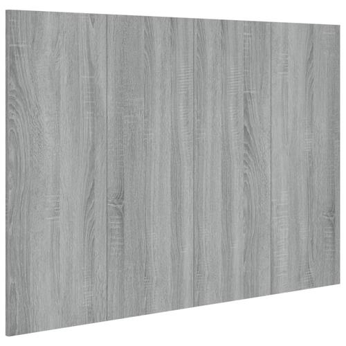 Sengegærde 120x1,5x80 cm konstrueret træ grå sonoma-eg