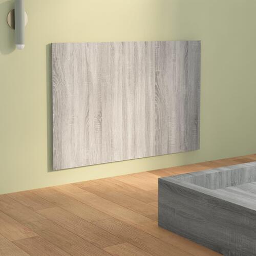 Sengegærde 120x1,5x80 cm konstrueret træ grå sonoma-eg
