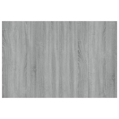 Sengegærde 120x1,5x80 cm konstrueret træ grå sonoma-eg
