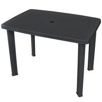 Havebord 101 x 68 x 72 cm plastik antracitgrå