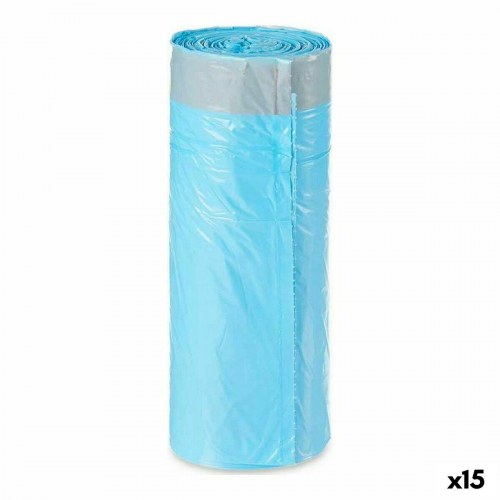 Affaldsposer 30 l - blå polyetylen, selvlukkende (15 stk.)
