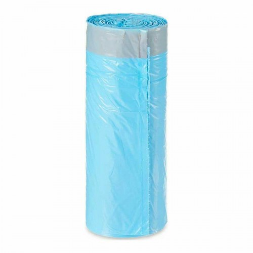 Affaldsposer 30 l - blå polyetylen, selvlukkende (15 stk.)