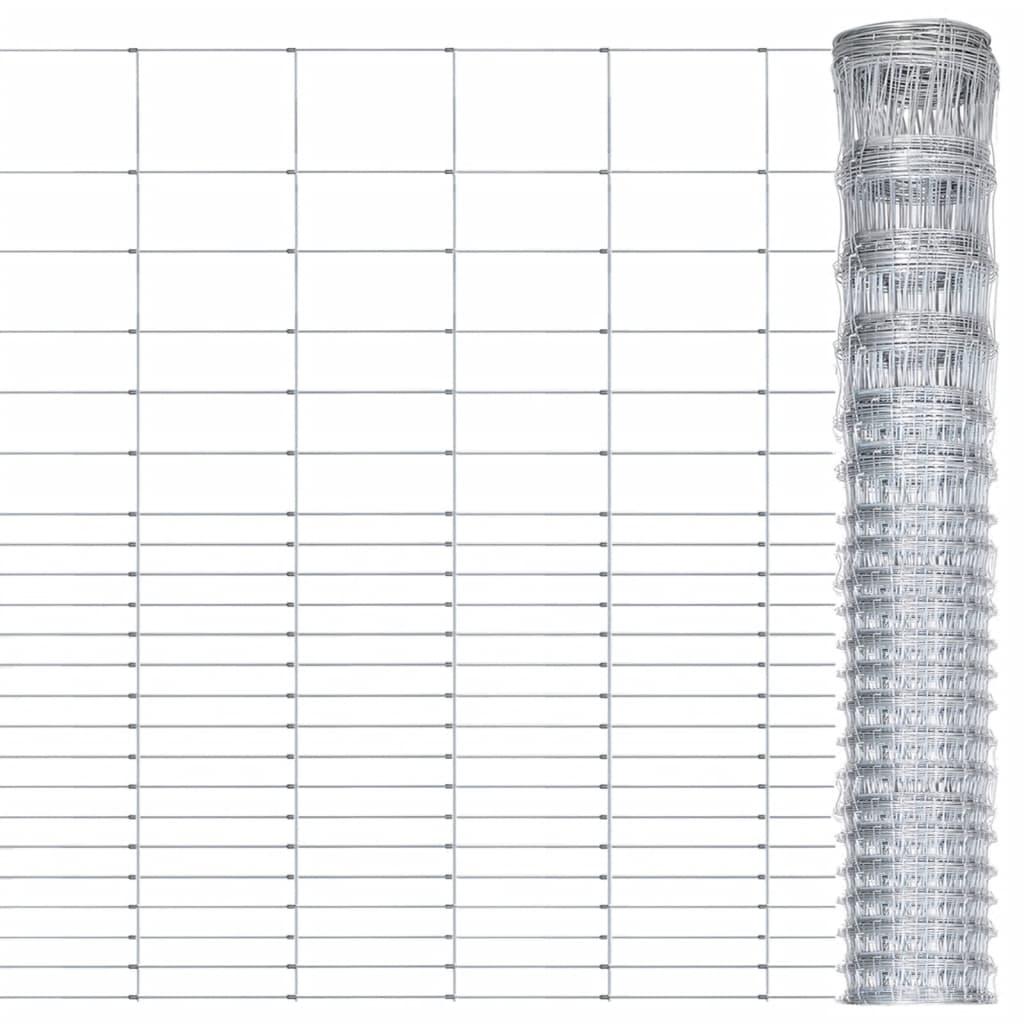Havehegn 50x1,6 m galvaniseret stål sølvfarvet
