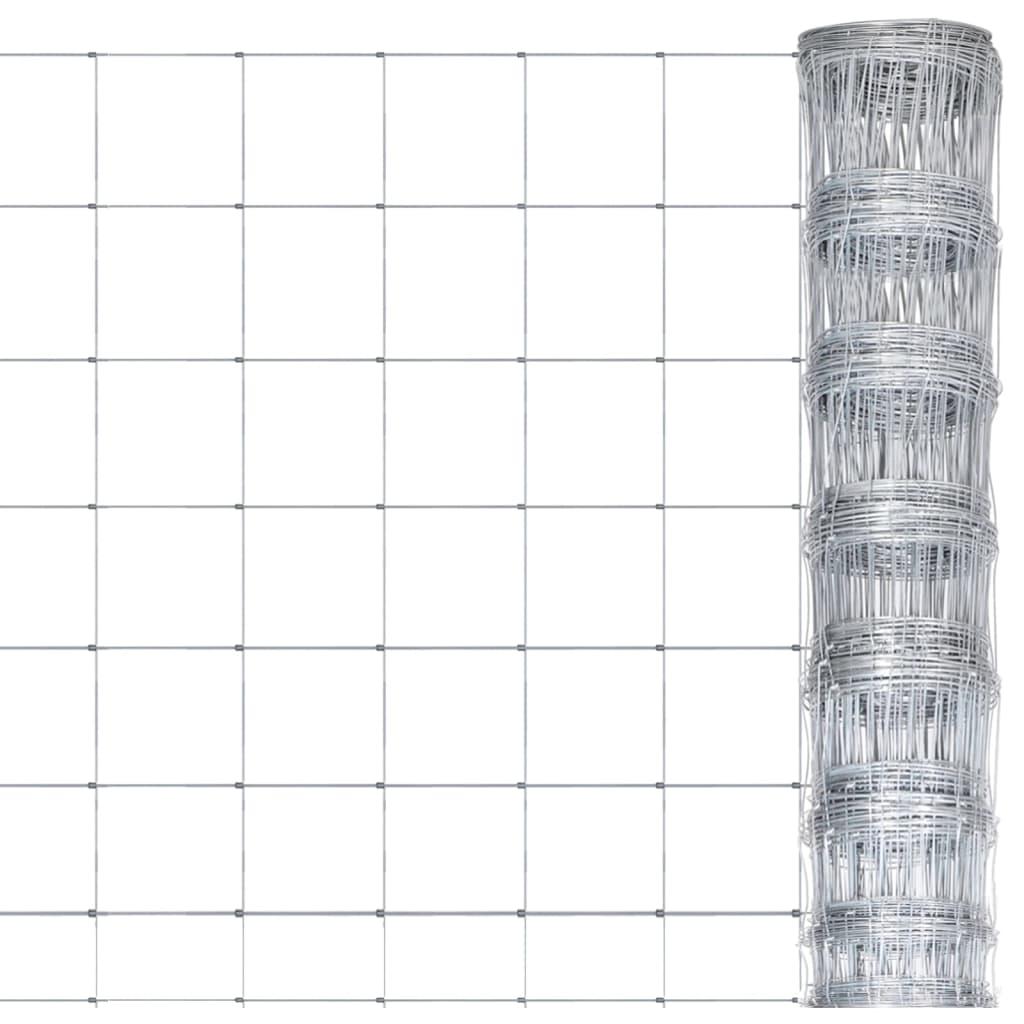 Havehegn 50x1 m galvaniseret stål sølvfarvet