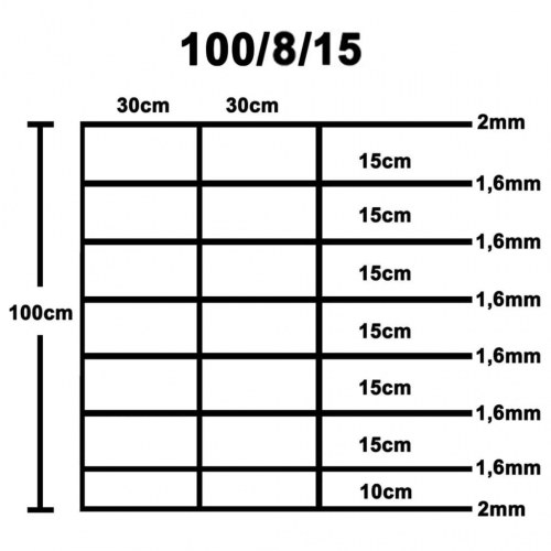 Havehegn 50x1 m galvaniseret stål sølvfarvet