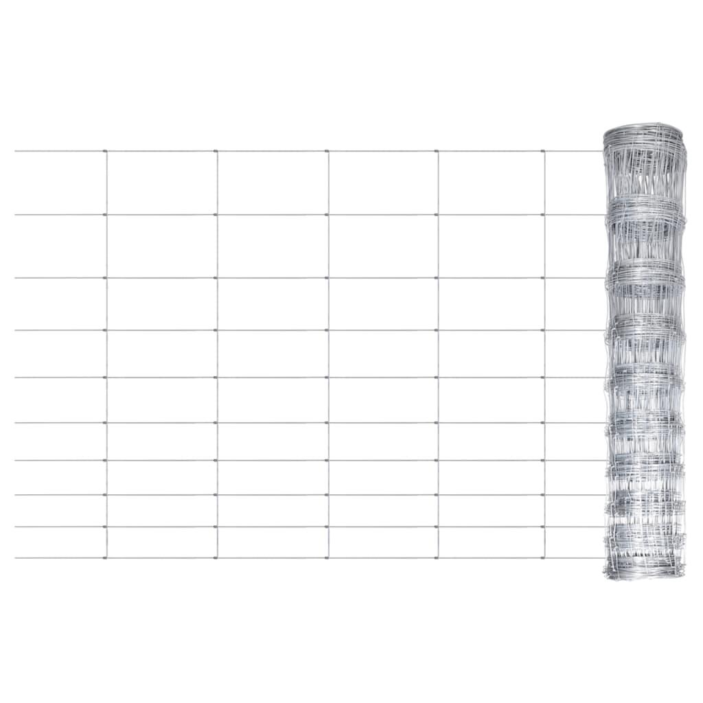 Havehegn 50x1 m galvaniseret stål sølvfarvet