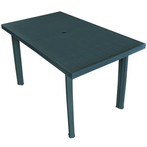 Havebord 126 x 76 x 72 cm plastik grøn