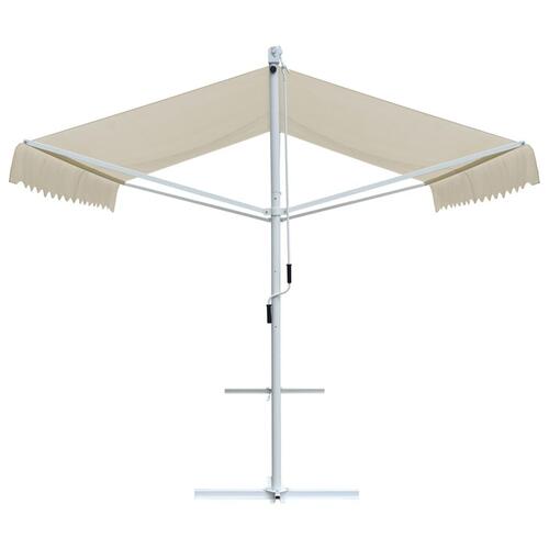 Fritstående markise 4 x 3 m cremefarvet