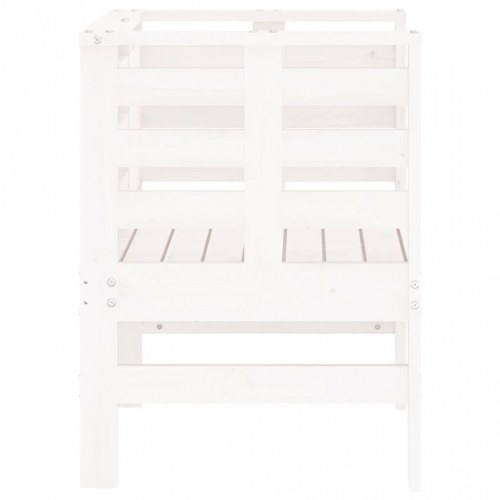 Havestole 2 stk. i massivt fyrretræ - hvid, 61,5 × 53 × 71 cm