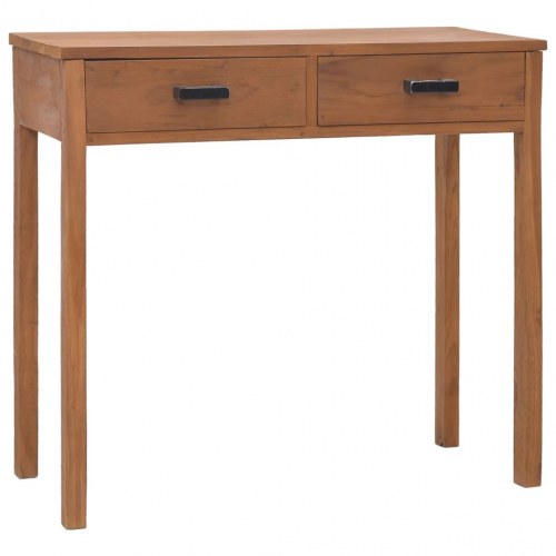 Skrivebord 81x40x75 cm massivt teaktræ