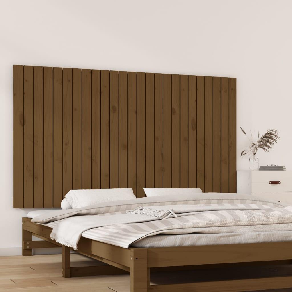 Sengegavl 108X3X60 Cm Massivt Fyrretræ Gyldenbrun Honningfarvet - 159.5 x 90 cm
