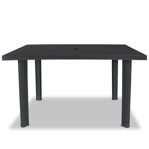 Havebord 126 x 76 x 72 cm plastik antracitgrå