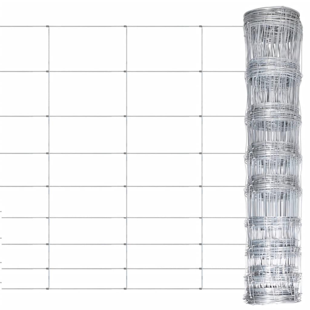 Havehegn 50x1,2 m galvaniseret stål sølvfarvet
