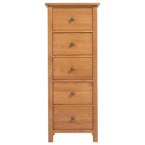 Kommode 45x32x110 cm massivt egetræ