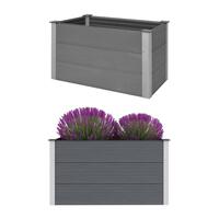 Forhøjet plantekasse 100x50x54 cm grå WPC