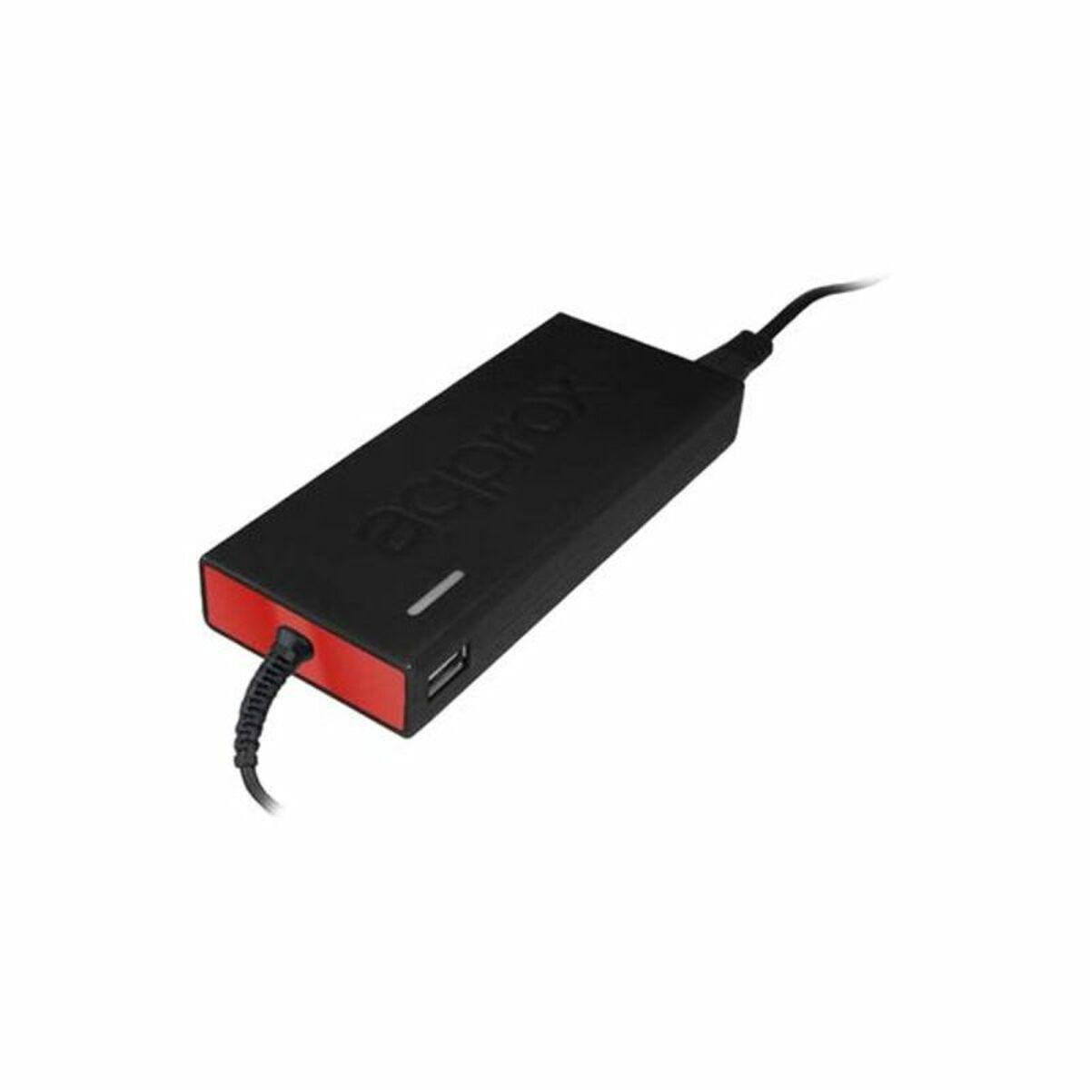 Oplader til bærbar approx! APPUA90SLIM 90 W - sort/rød