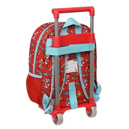 Skolerygsæk med Hjul The Paw Patrol Funday Blå Rød 26 x 34 x 11 cm