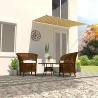 Foldemarkise 200x150 cm gul og hvid
