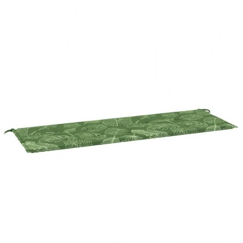 Hynde til havebænk 150×50×4 cm - oxfordstof med bladmønster