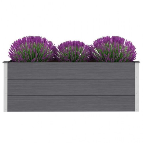 Forhøjet plantekasse i WPC 150 x 50 x 54 cm - grå