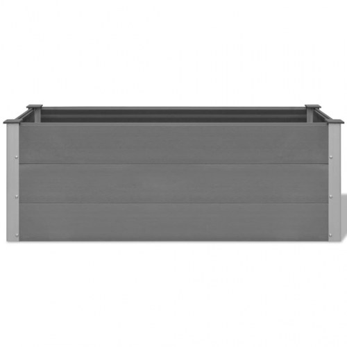 Forhøjet plantekasse i WPC 150 x 50 x 54 cm - grå