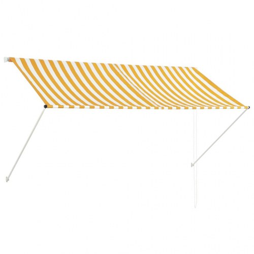 Foldemarkise 250x150 cm gul og hvid